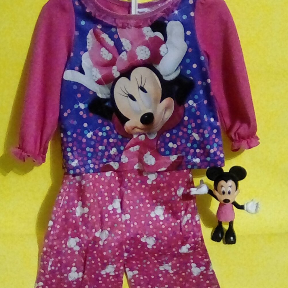 Disney Minnie mouse pajamas 24m & doll